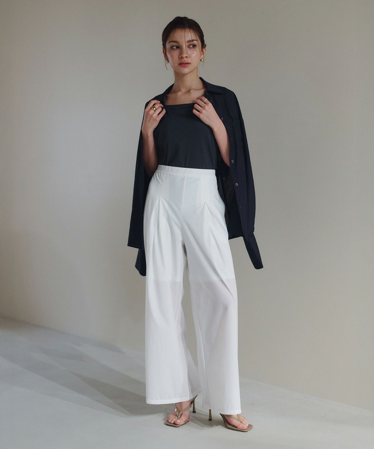 ダブル タック ワイド パンツ KINO THE KEI