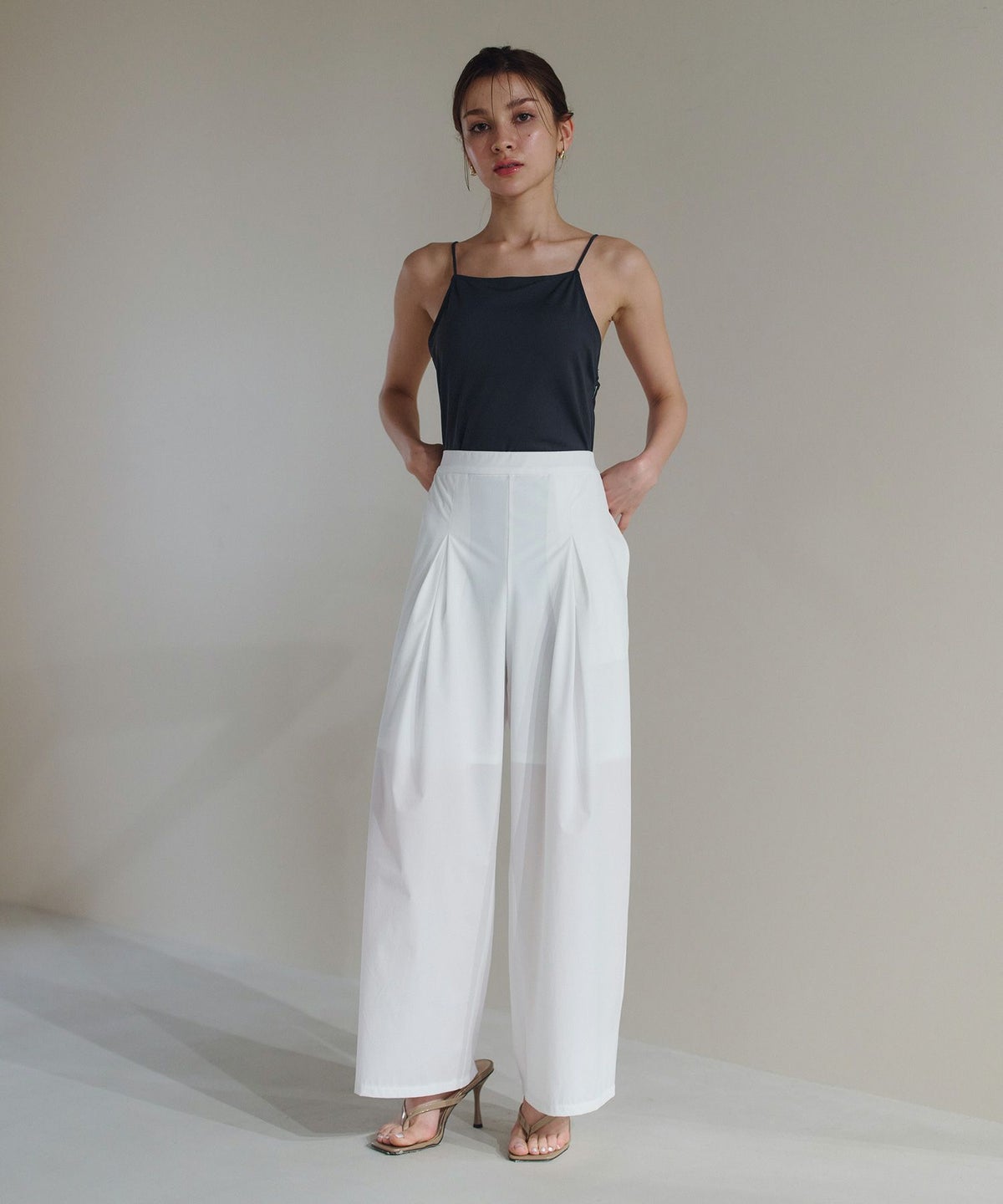 ダブル タック ワイド パンツ KINO THE KEI