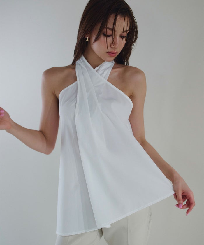 ホルター アシンメトリー ブラウス KINO THE KEI