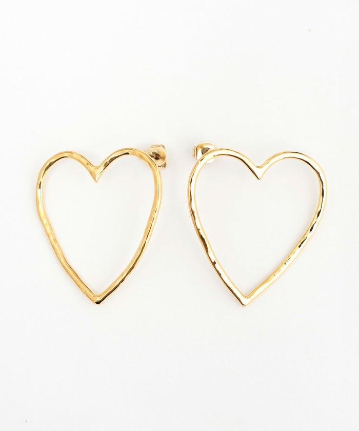 ハート フレーム ピアス イヤリング Heart Flame Pierce Earring