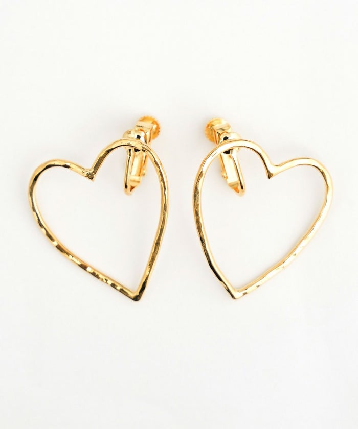 ハート フレーム ピアス イヤリング Heart Flame Pierce Earring