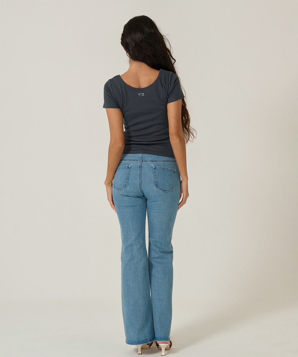 トップス/Tシャツ/ボートネック/ネイビー