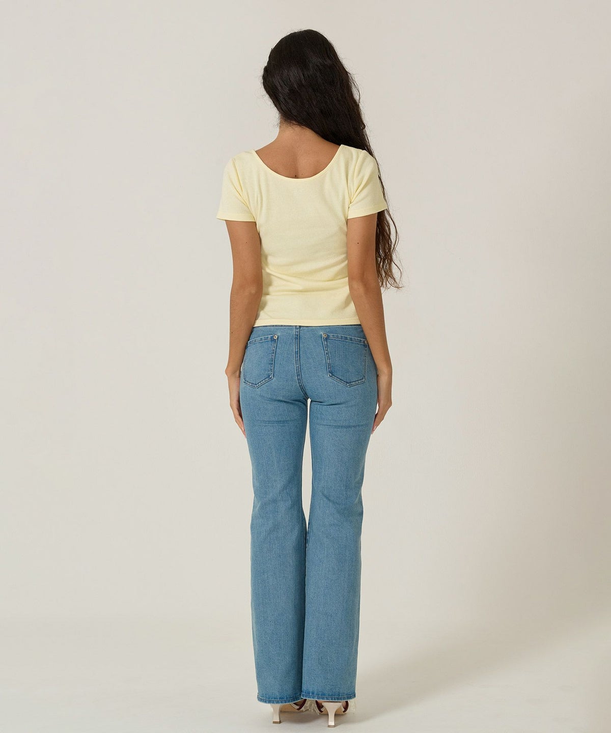 トップス/Tシャツ/ボートネック/イエロー