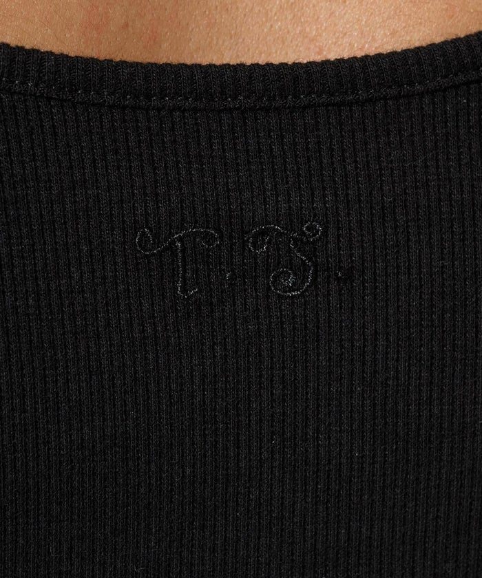 トップス/Tシャツ/ボートネック/ブラック