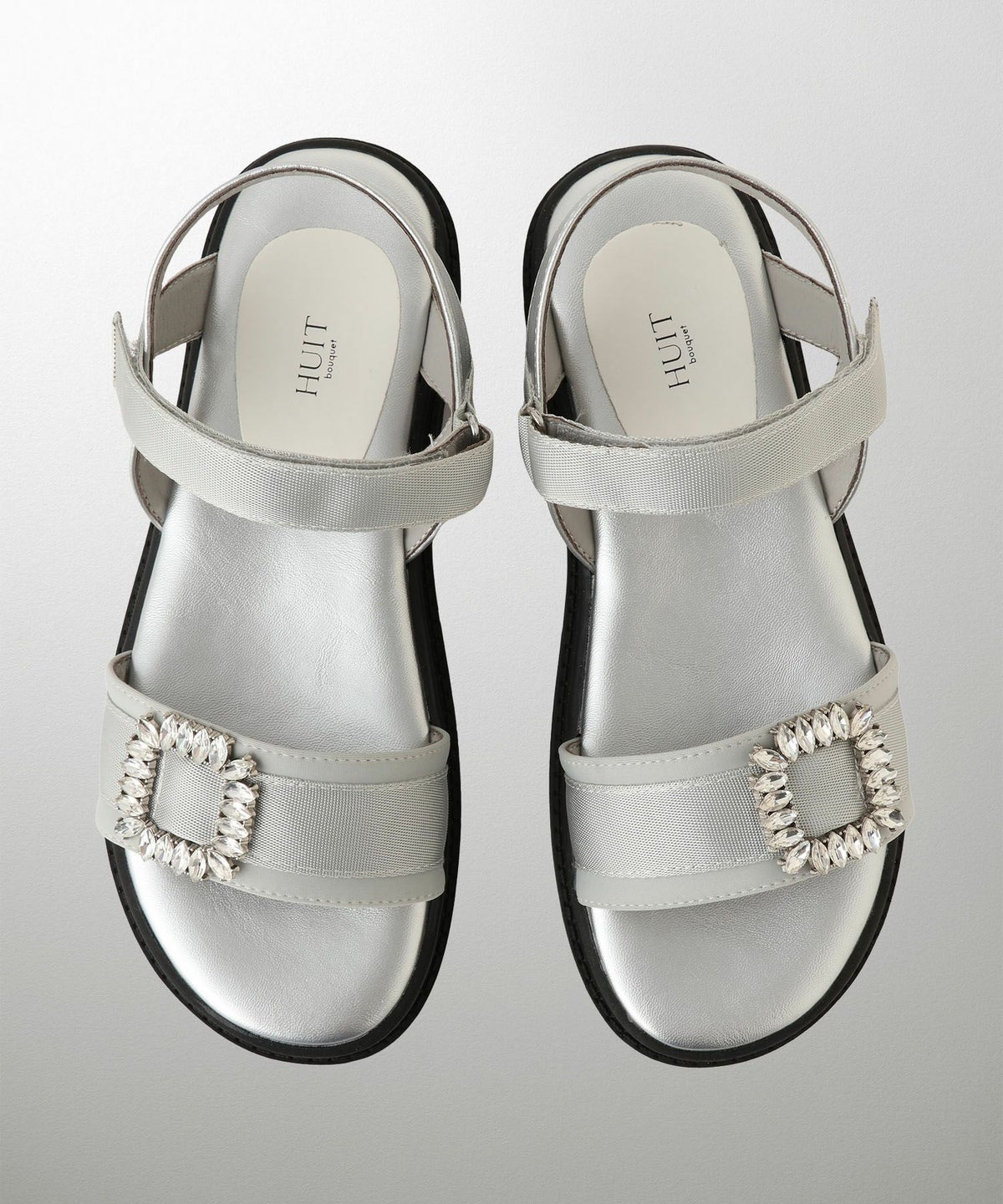 セレクト サンダル スポーツサンダル 厚底 サテン 歩きやすい シルバー ベージュ ブラック S M L LL