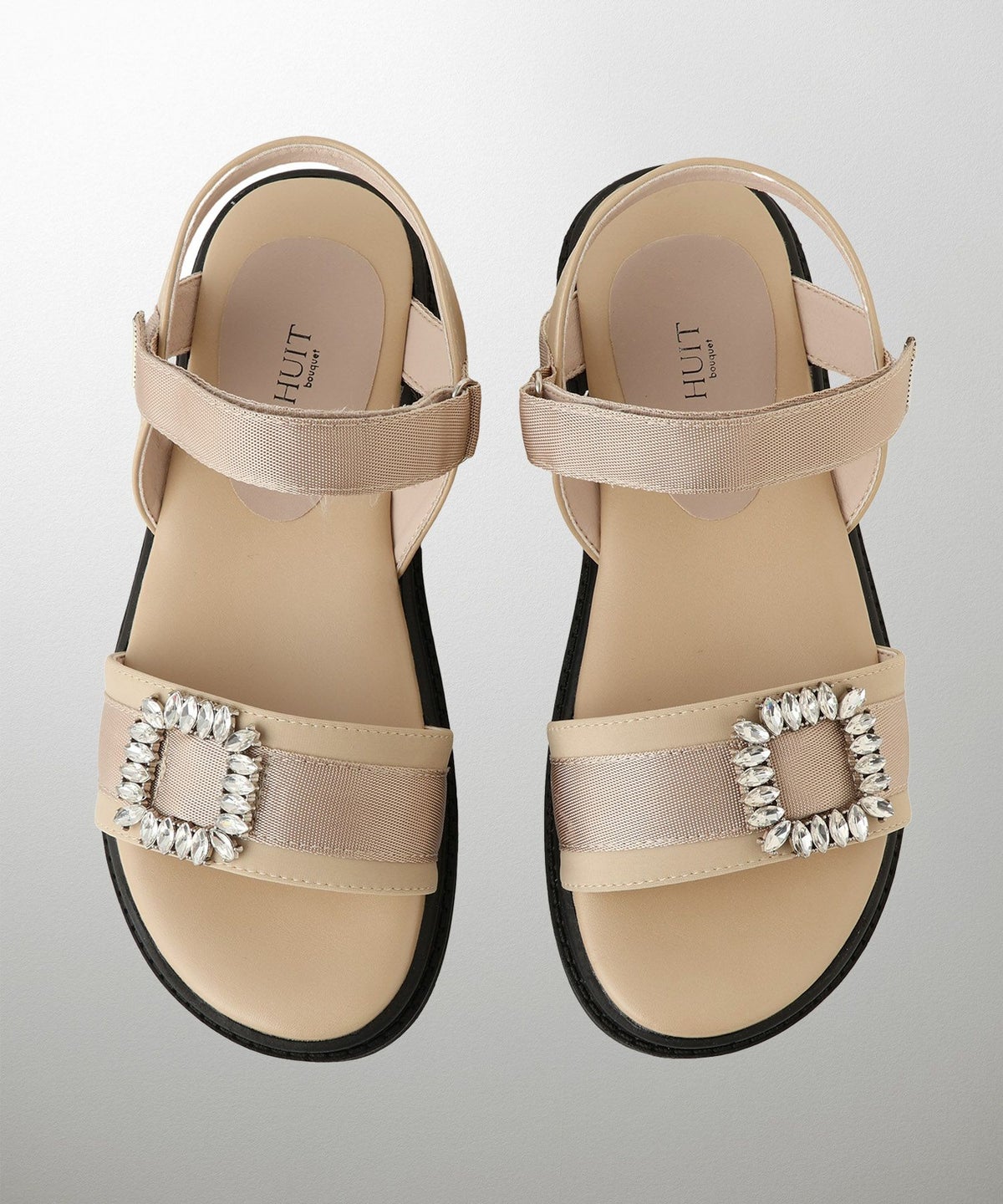 セレクト サンダル スポーツサンダル 厚底 サテン 歩きやすい シルバー ベージュ ブラック S M L LL