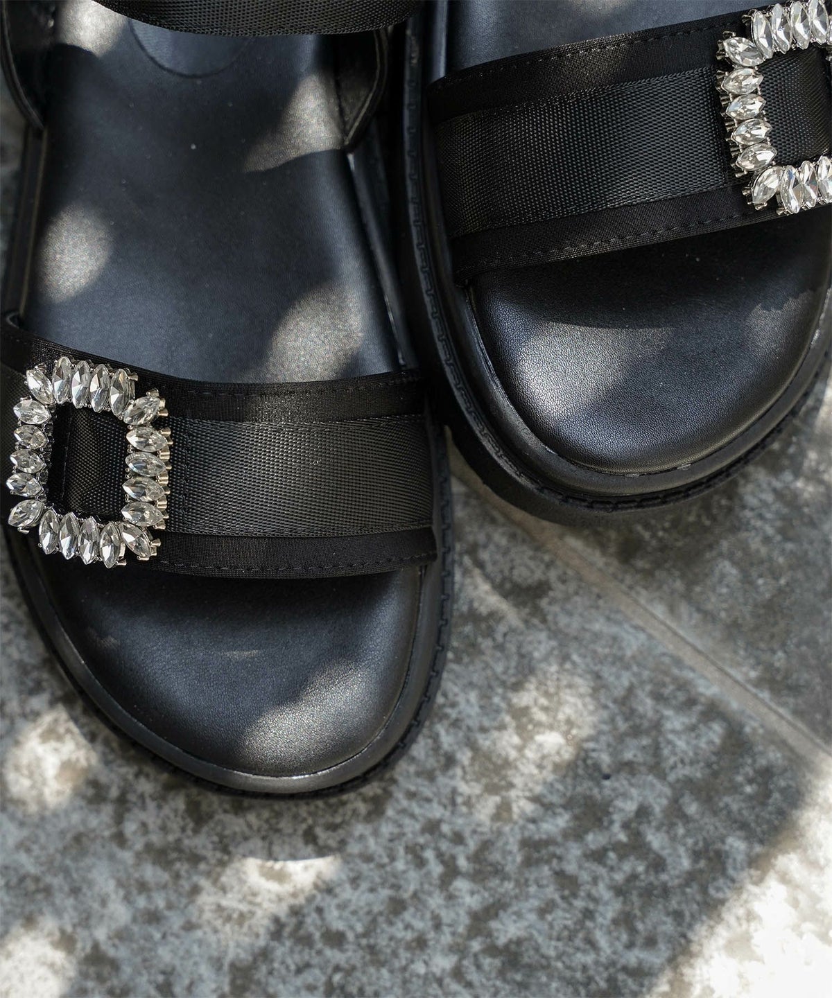 セレクト サンダル スポーツサンダル 厚底 サテン 歩きやすい シルバー ベージュ ブラック S M L LL