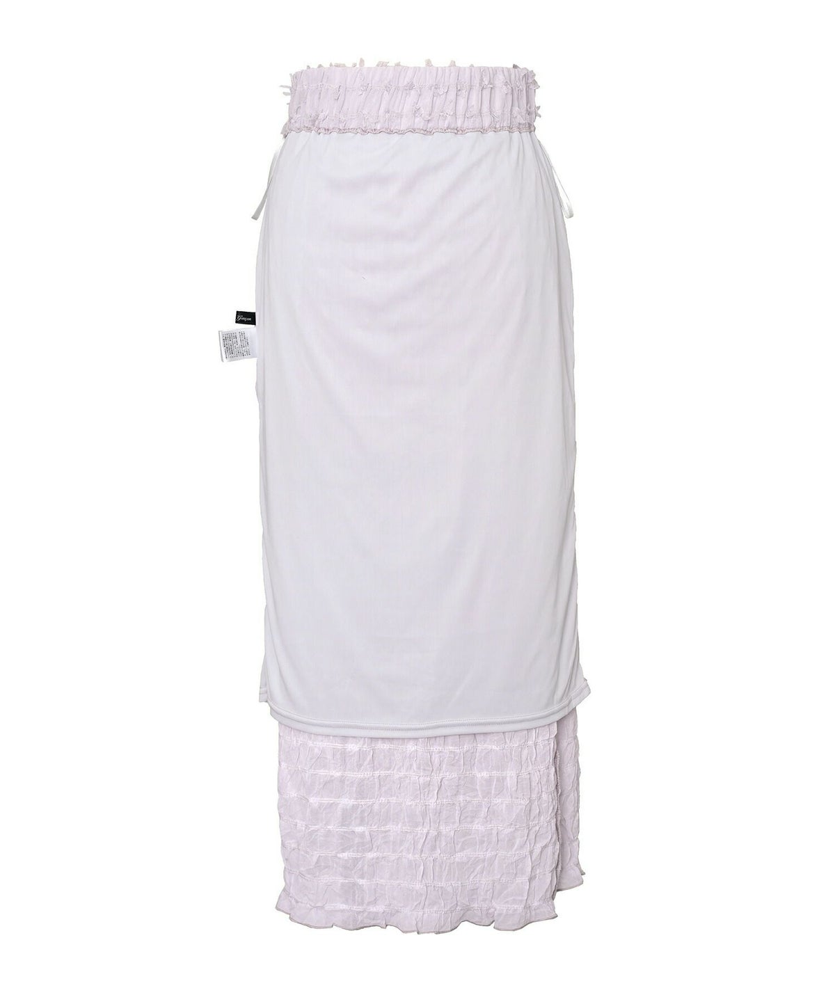 レディース/ボトムス/スカート/タイトスカート/ロング/マキシ/アイボリー/ラベンダー/ブラック/透け感/リボン/チュール/春/夏/秋/シアー/ウエストゴム/伸縮性/フェミニン/上品/エレガント/大人