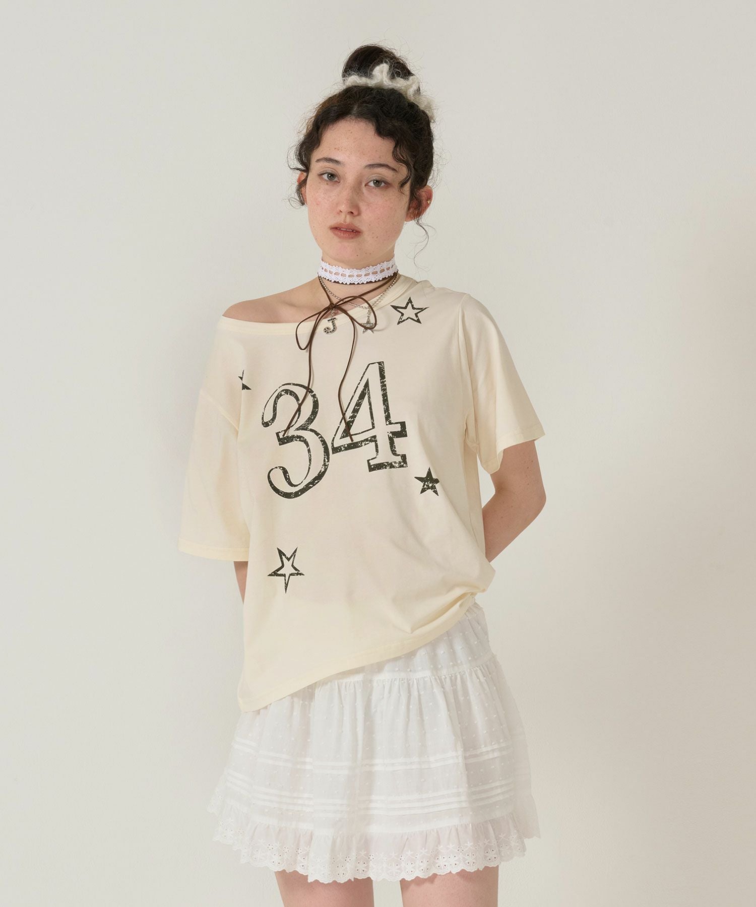 オーバーサイズ プリントTシャツ TINA：JOJUN 全2色｜tnj521-1074【2