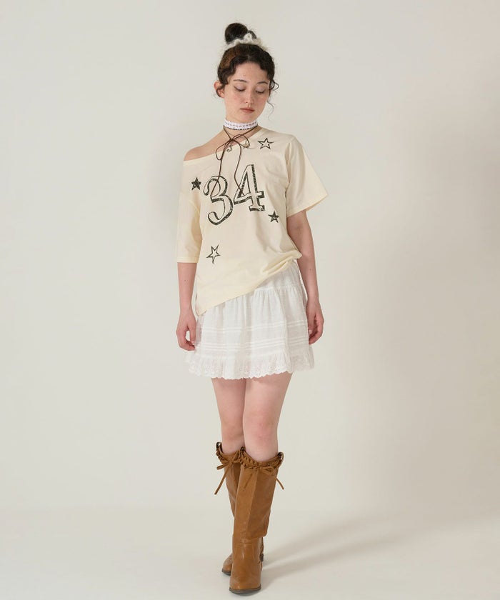 トップス/Tシャツ/オフショル/アイボリー