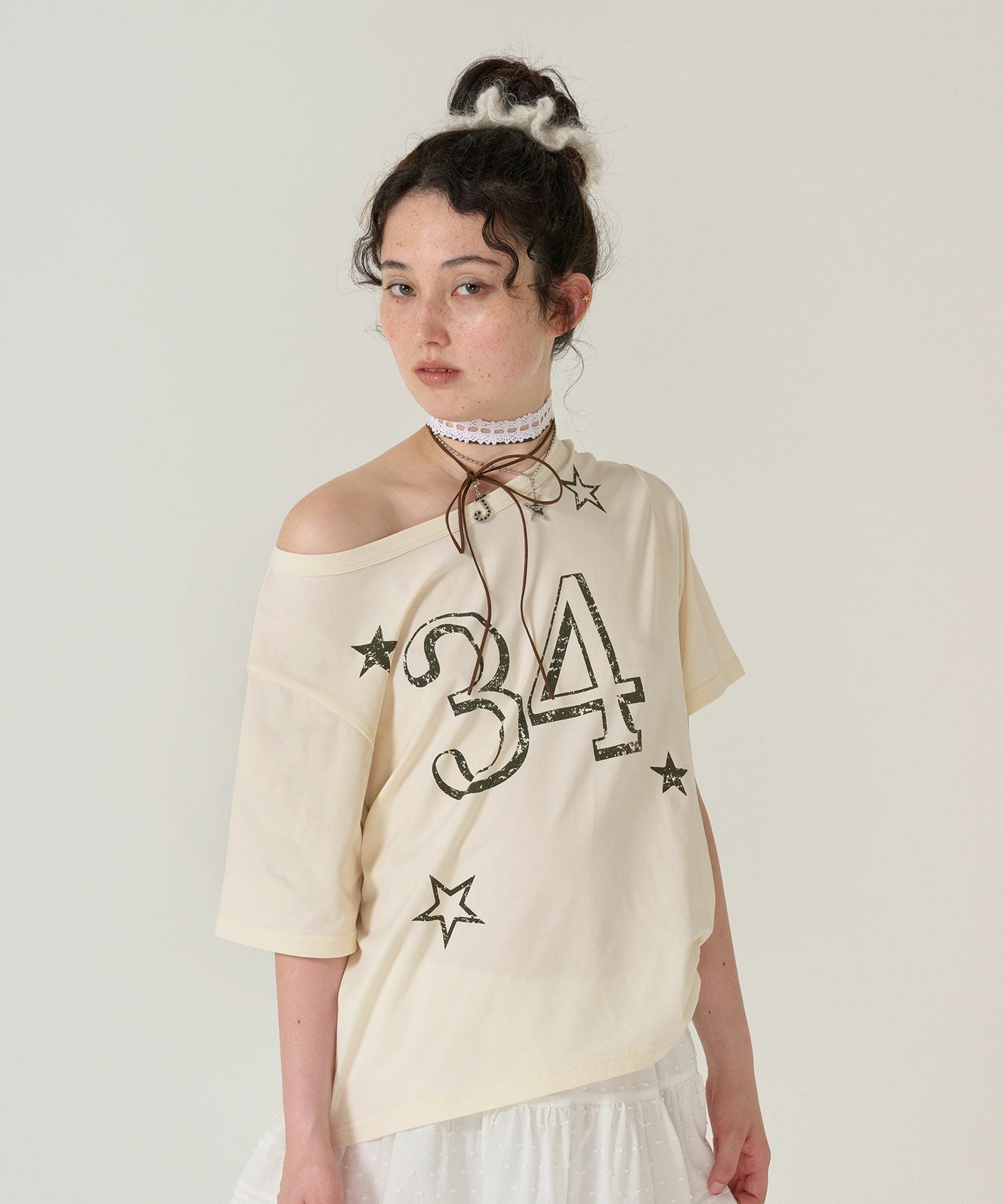 オーバーサイズ プリントTシャツ TINA：JOJUN 全2色｜tnj521-1074【2