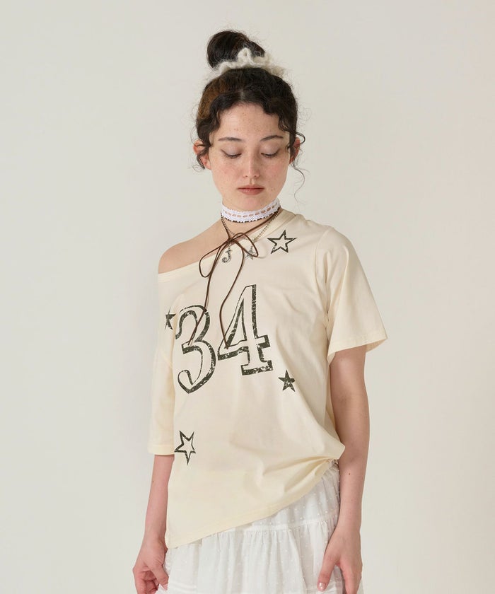 トップス/Tシャツ/オフショル/アイボリー