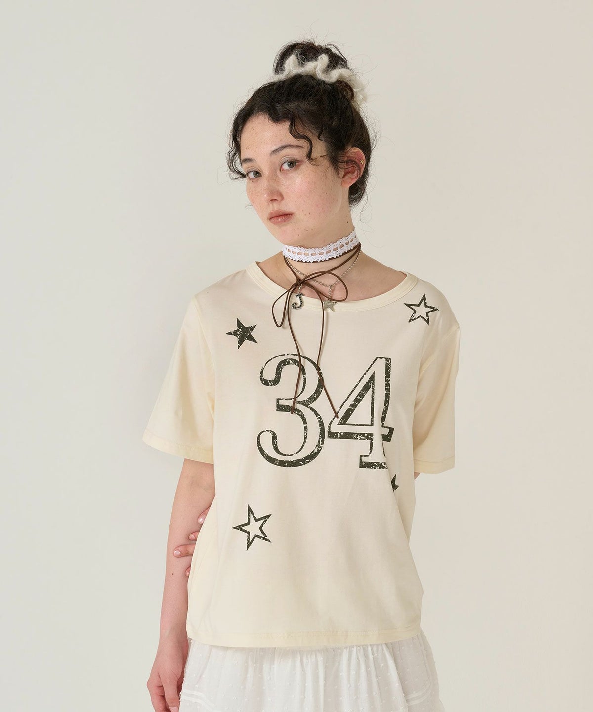 トップス/Tシャツ/オフショル/アイボリー