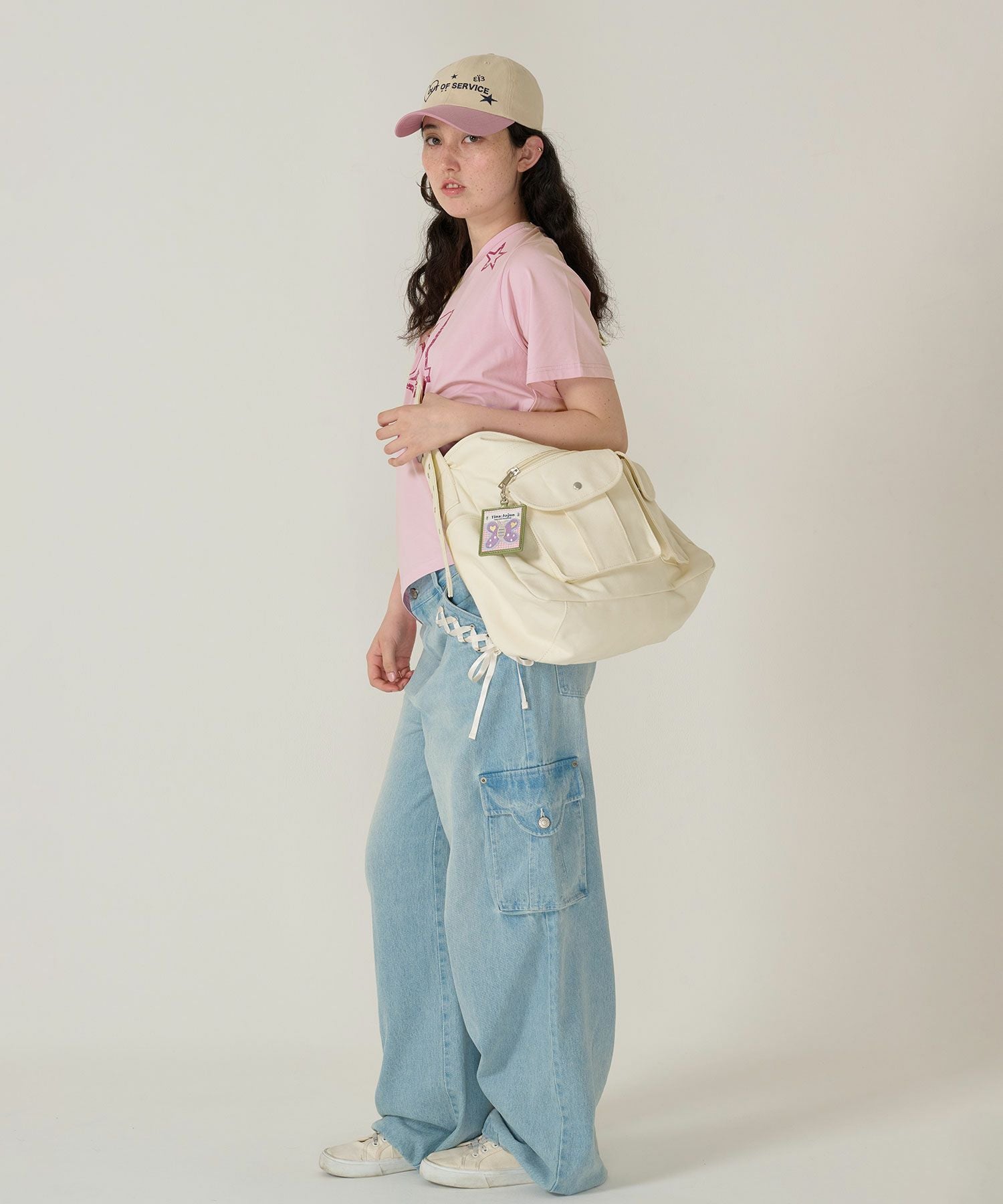 FINAL SALE オーバーサイズ プリントTシャツ TINA：JOJUN 全2色