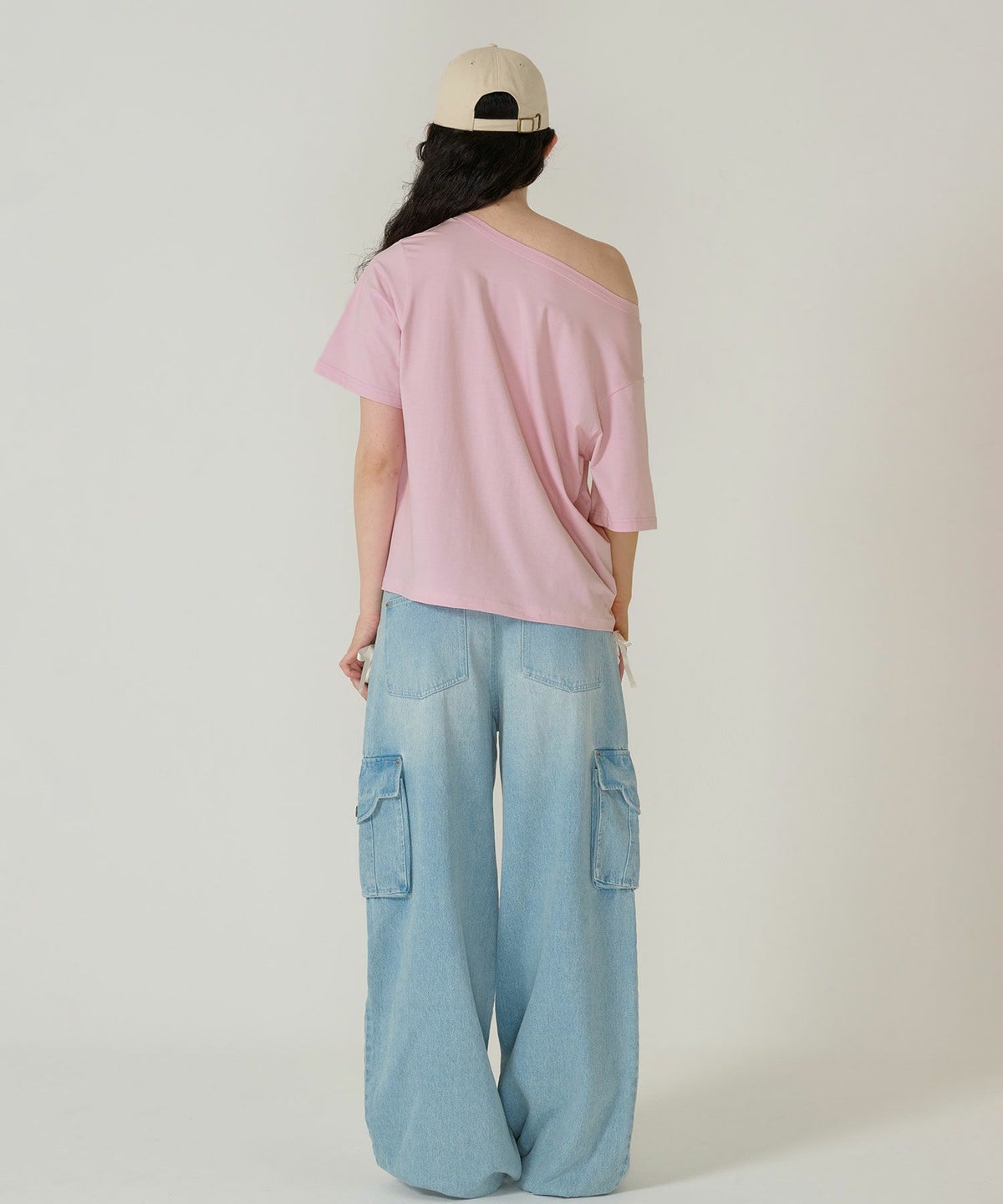 トップス/Tシャツ/オフショル/ピンク