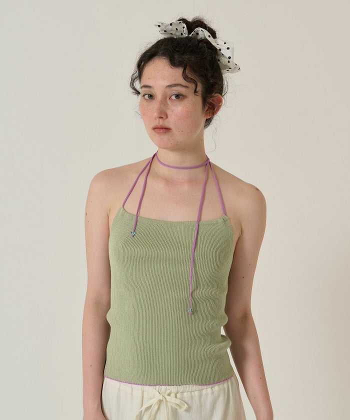 ホルターネック/トップス/グリーン