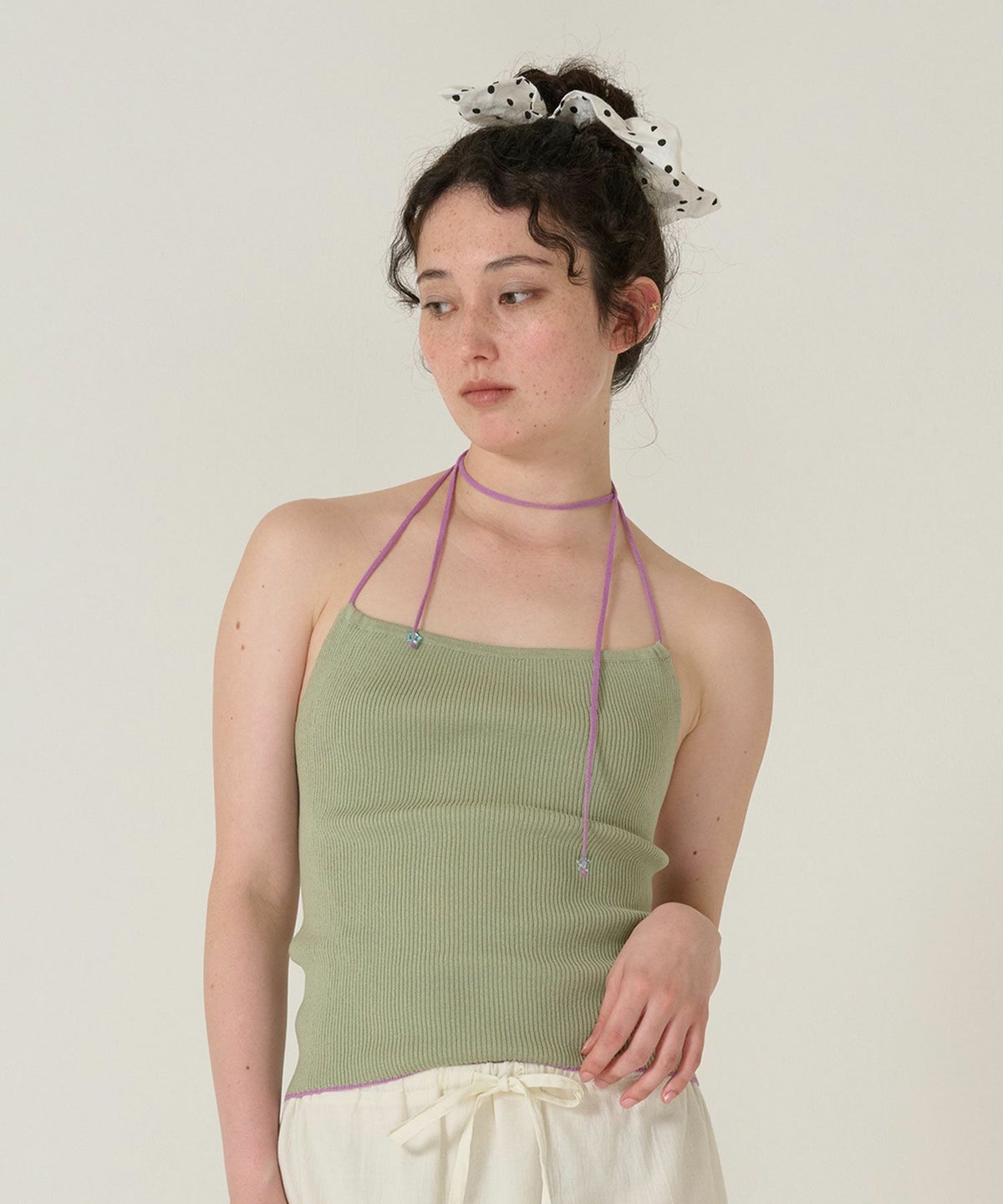 ホルターネック/トップス/グリーン