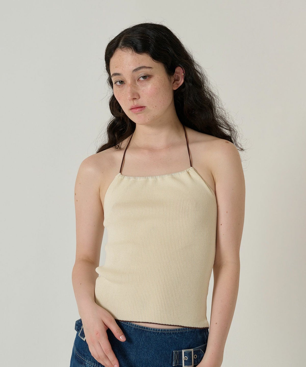 ホルターネック/トップス/アイボリー