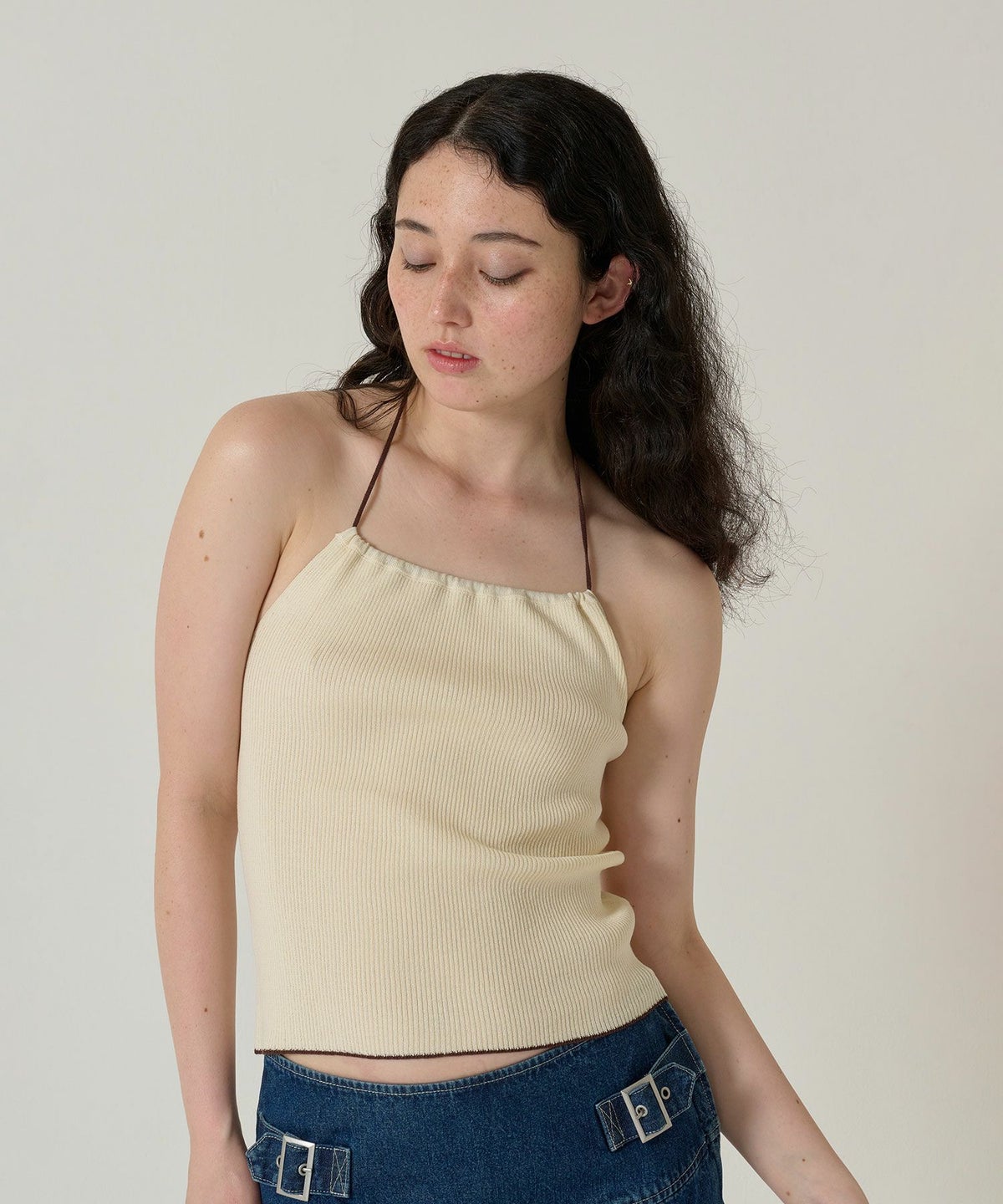 ホルターネック/トップス/アイボリー