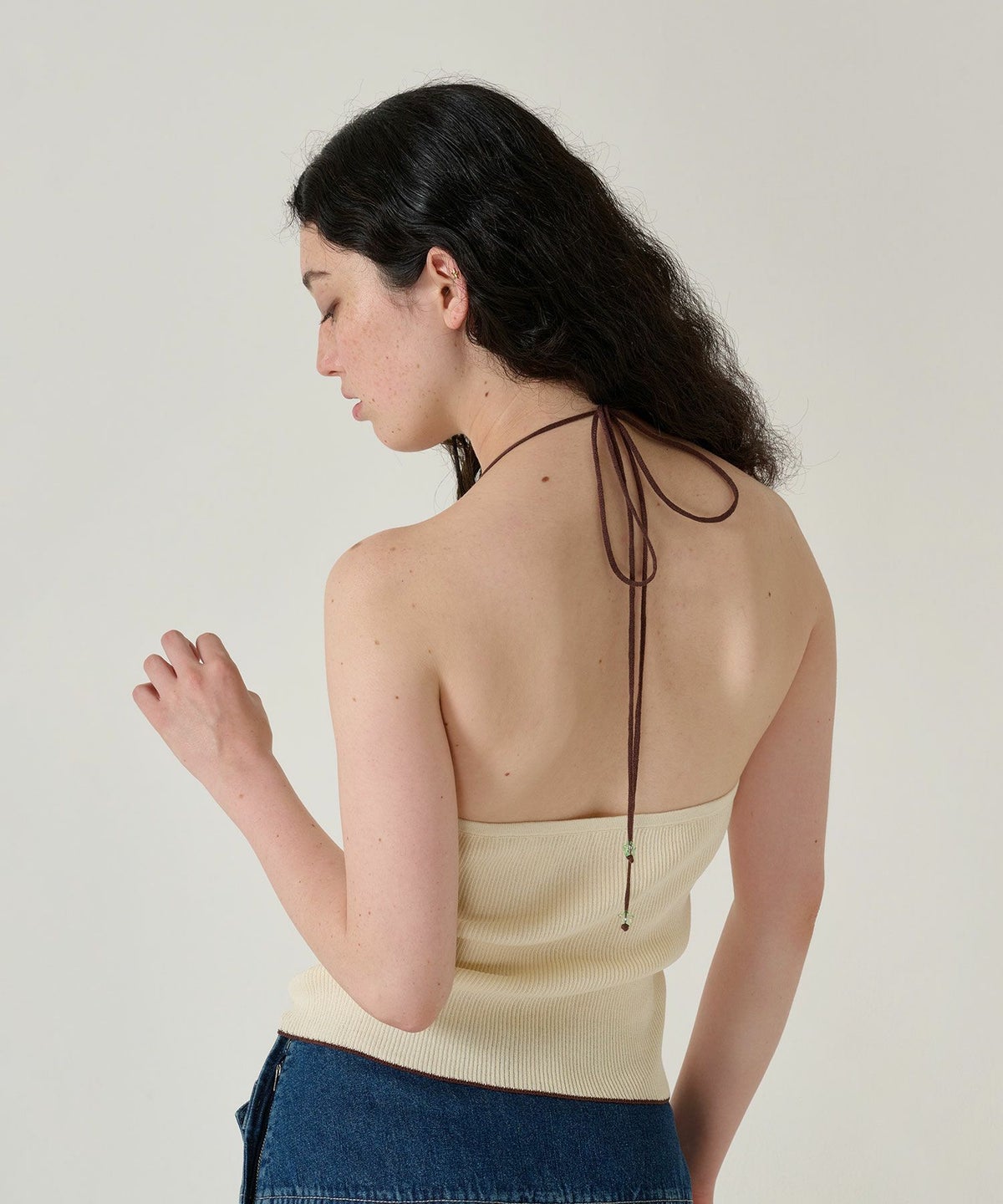 ホルターネック/トップス/アイボリー