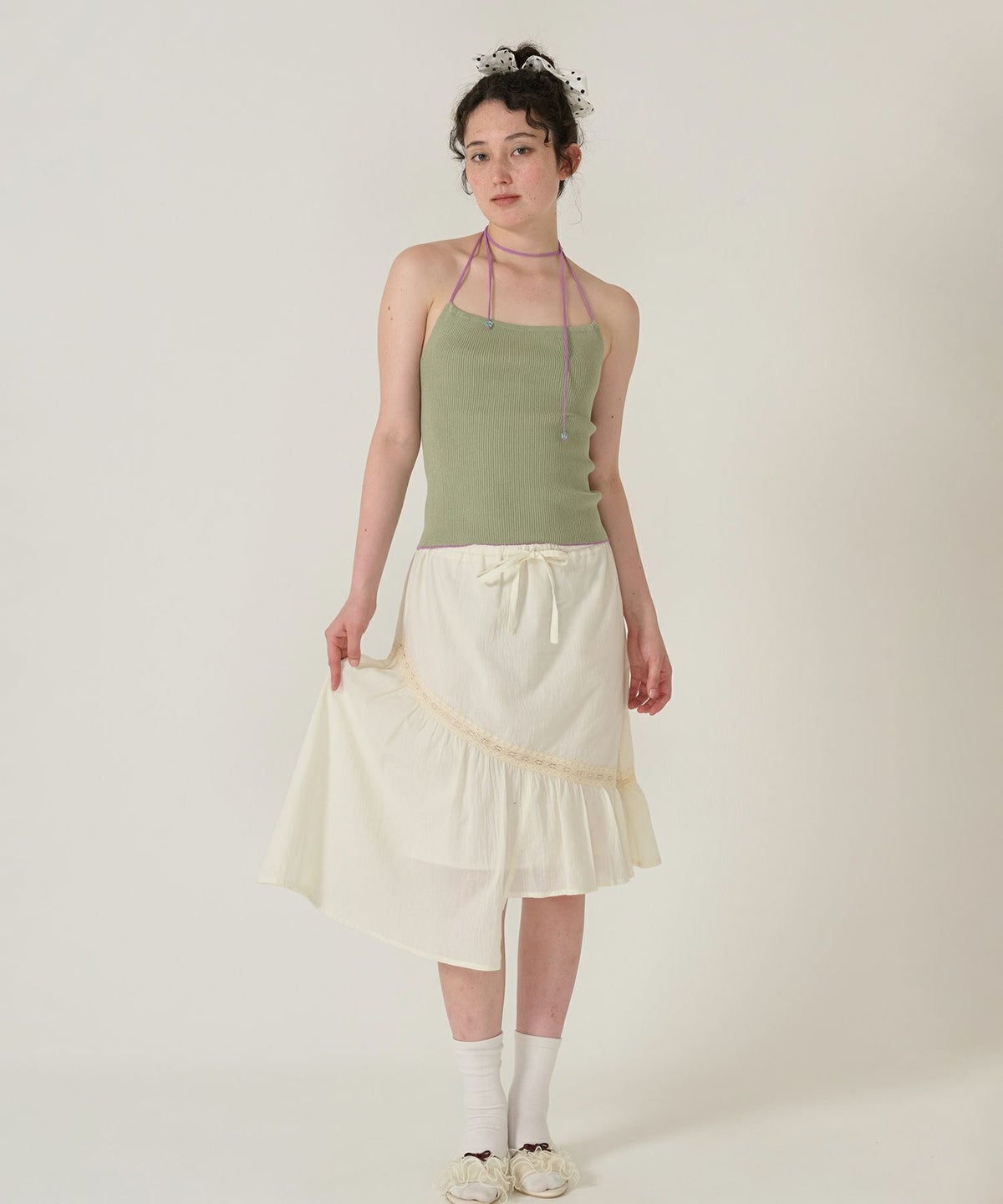 ホルターネック/トップス/グリーン