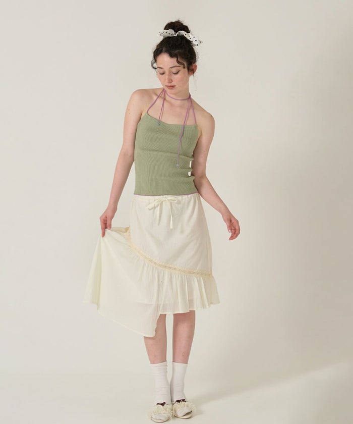 ホルターネック/トップス/グリーン