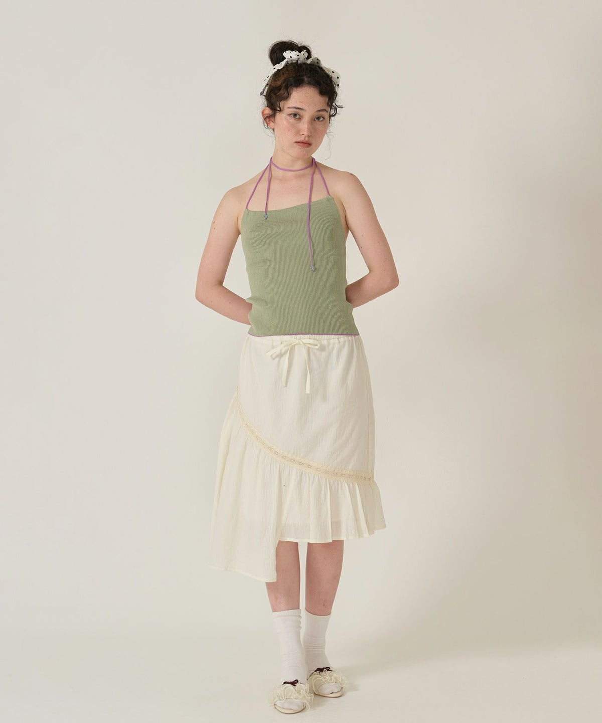 ホルターネック/トップス/グリーン