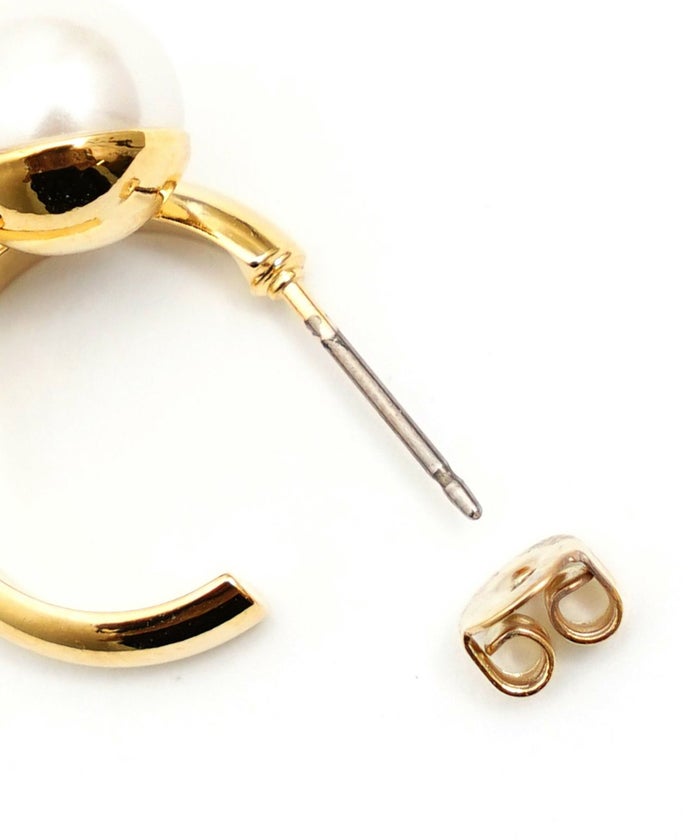 ミニ フープ パール ピアス Mini Hoop Pearl Pierce