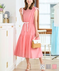 ドロストリボンギャザーワンピースPrimaScherrer全3色｜psc321-0947【1】