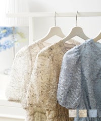 カットジャカード プリント シアーワンピース, ワンピース, Prima Scherrer, 30代、40代、50代, オケージョン、結婚式、お呼ばれ、2次会、会食 カットジャカード プリント シアーワンピース Prima Scherrer