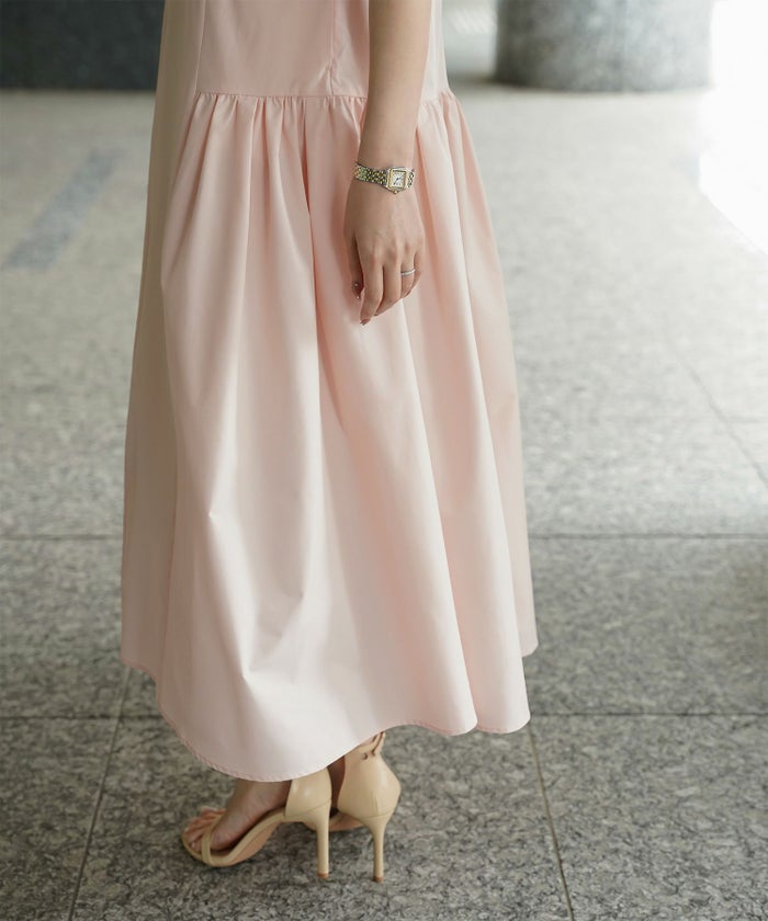 レディース ティアードワンピース  ロングワンピース サマードレス ノースリーブ きれいめ 上品 洗える アイボリー ピンク ブラック S M