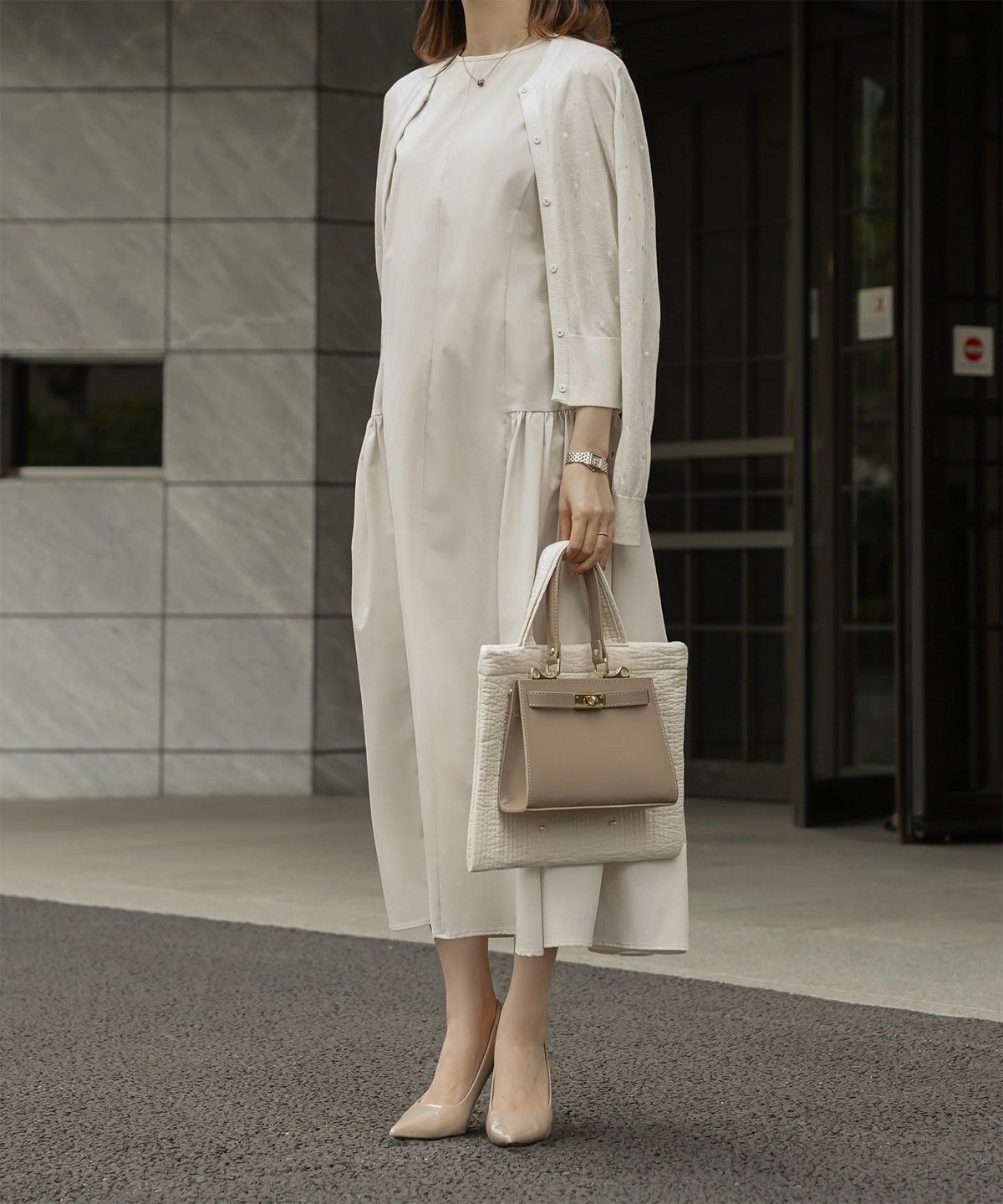 レディース ティアードワンピース  ロングワンピース サマードレス ノースリーブ きれいめ 上品 洗える アイボリー ピンク ブラック S M