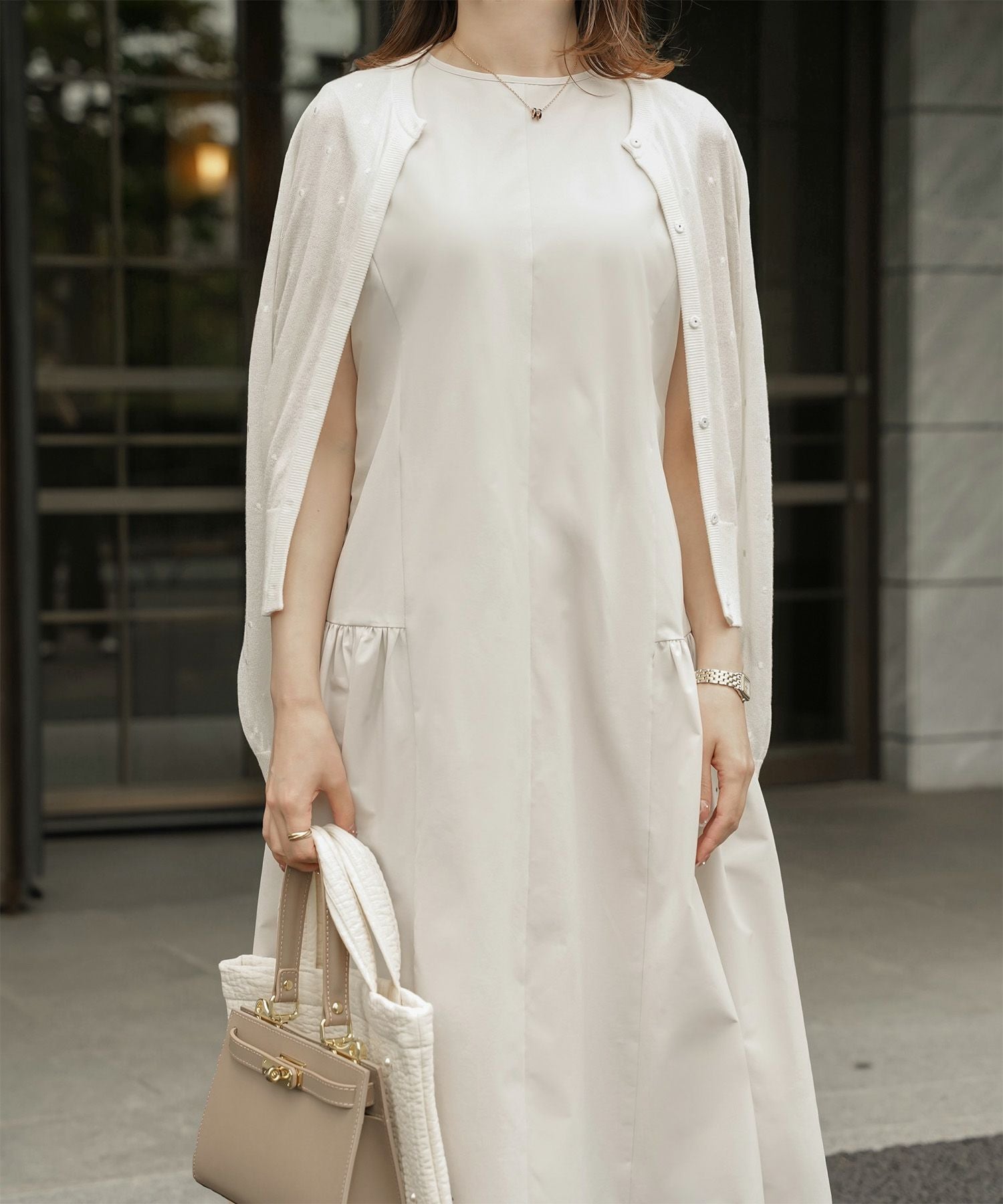 サイド ティアード ワンピース HUIT 全3色｜hit321-0252【1】 - 半袖