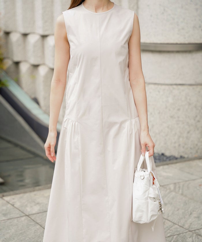 レディース ティアードワンピース  ロングワンピース サマードレス ノースリーブ きれいめ 上品 洗える アイボリー ピンク ブラック S M