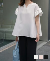 サテン フレアスリーブ ブラウス HUIT 全3色｜hit821-0269【1】