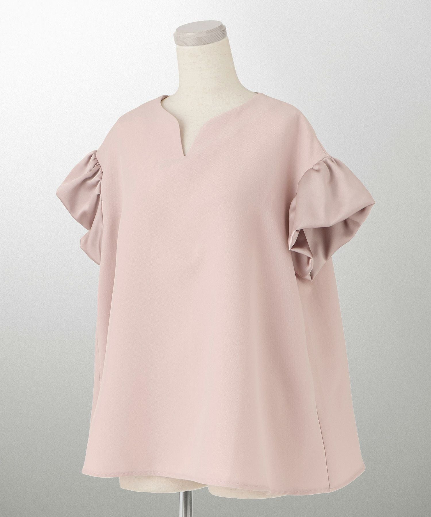 サテン フレアスリーブ ブラウス HUIT 全3色｜hit821-0269【3】 - 半袖