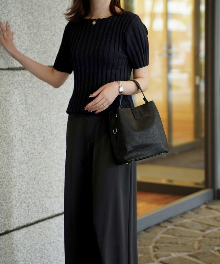 セレクト レディース バッグ 合皮 きれいめ ショルダー 2way アイボリー/ピンク/サックス/ブラック/フリー/合成皮革/ポリエステル