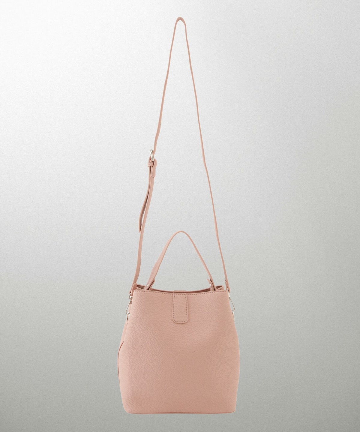 セレクト レディース バッグ 合皮 きれいめ ショルダー 2way アイボリー/ピンク/サックス/ブラック/フリー/合成皮革/ポリエステル