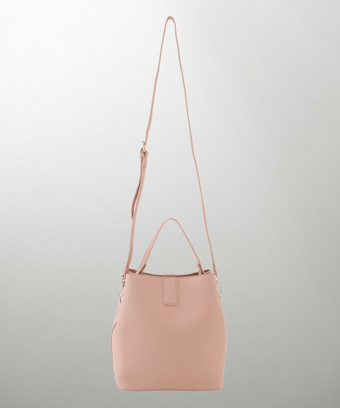 セレクト レディース バッグ 合皮 きれいめ ショルダー 2way アイボリー/ピンク/サックス/ブラック/フリー/合成皮革/ポリエステル