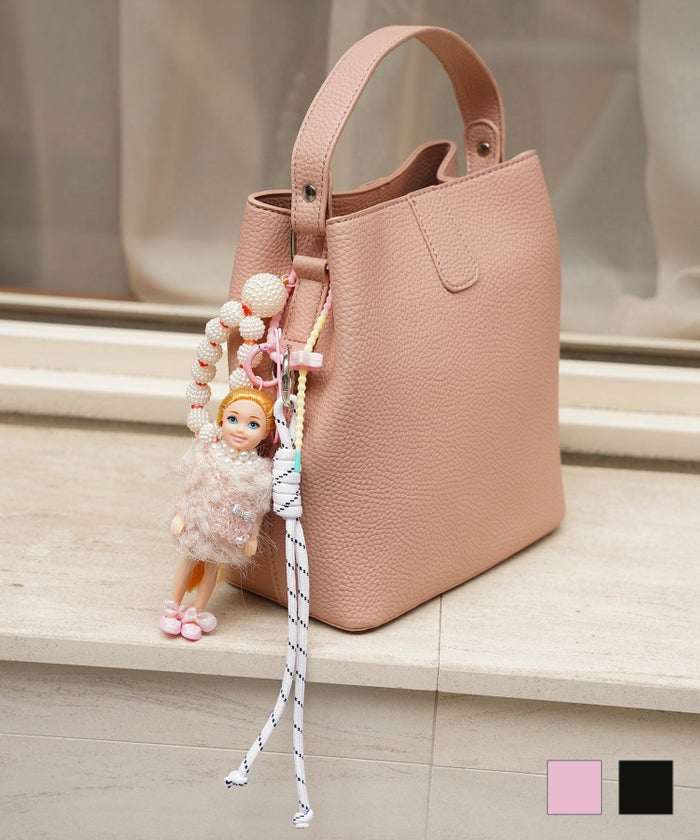 セレクト レディース グッズ 小物 人形 ドール チャーム キーホルダー ピンク ブラック おしゃれ 大人可愛い セレクト ladyドール バッグチャーム HUIT