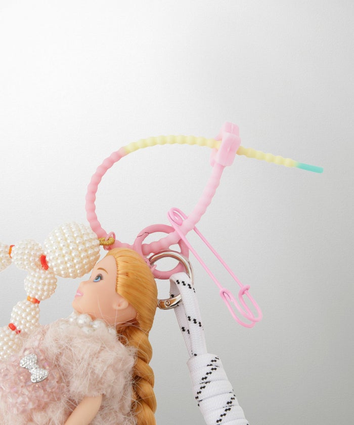 セレクト レディース グッズ 小物 人形 ドール チャーム キーホルダー ピンク ブラック おしゃれ 大人可愛い