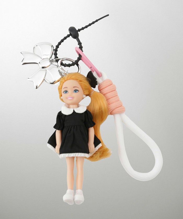セレクト レディース グッズ 小物 人形 ドール チャーム キーホルダー ピンク ブラック おしゃれ 大人可愛い