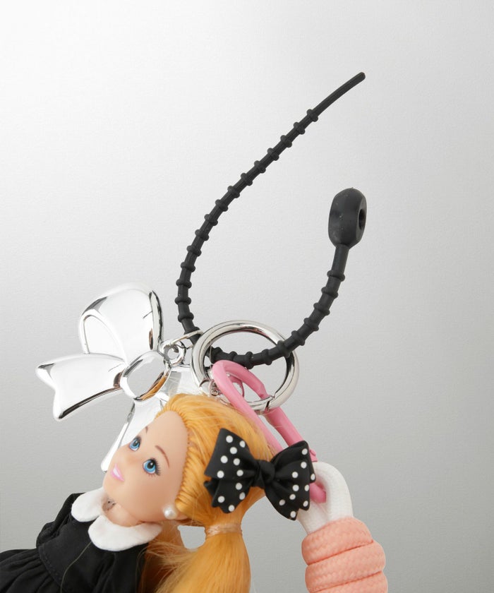 セレクト レディース グッズ 小物 人形 ドール チャーム キーホルダー ピンク ブラック おしゃれ 大人可愛い