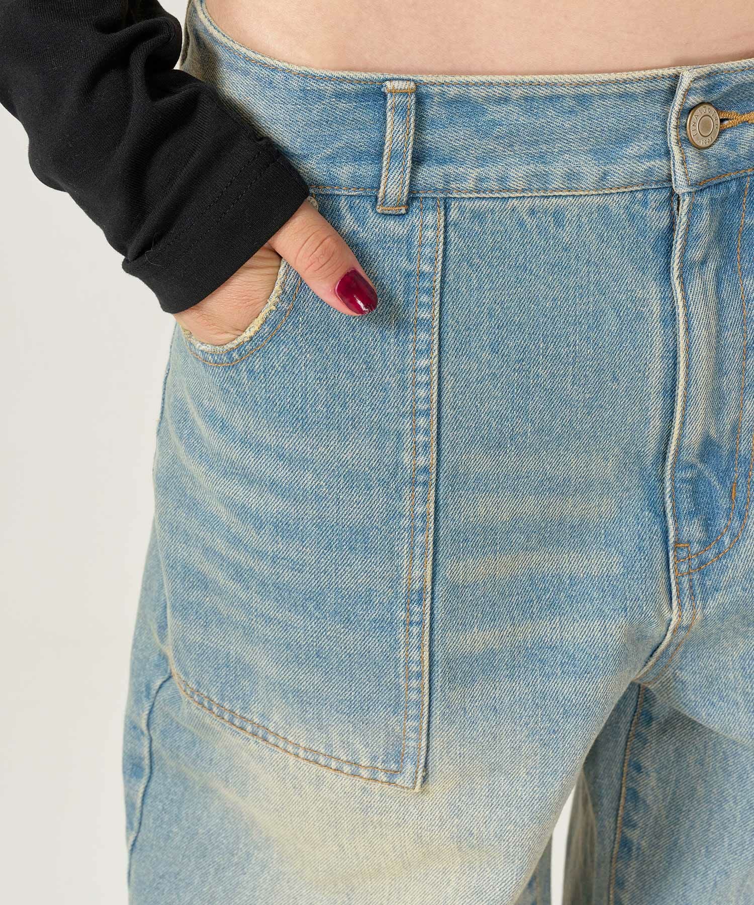 スーパー ローライズ ストレート デニムパンツ TINA：JOJUN 全2色