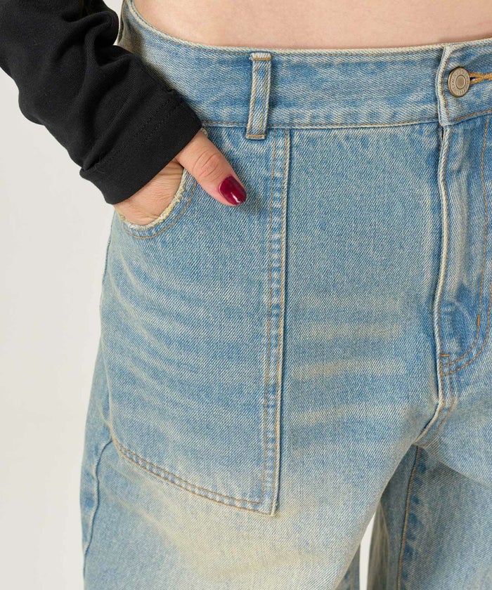 デニム/ブルー/ローライズ/パンツ