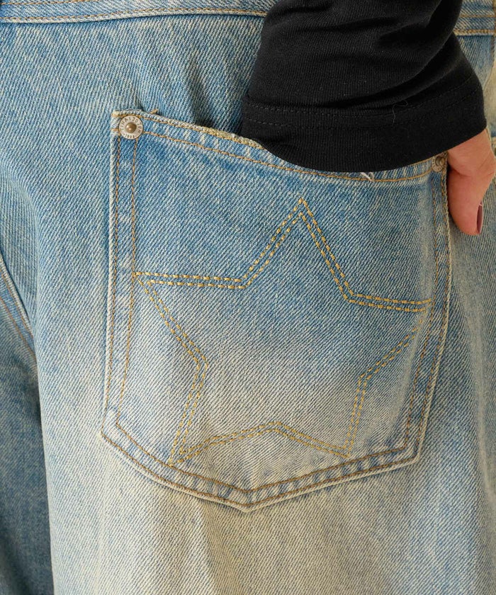 デニム/ブルー/ローライズ/パンツ