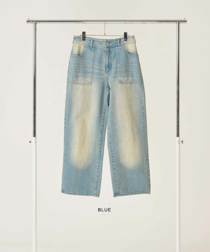 デニム/ブルー/ローライズ/パンツ