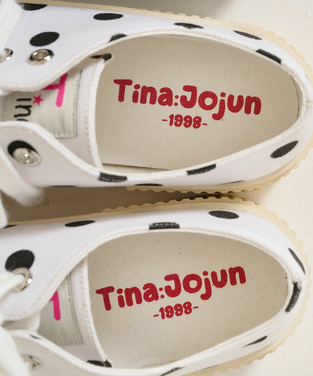 スニーカー/シューズ/ドット/ホワイト