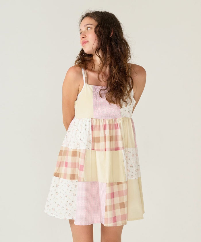 キャミ/ワンピース/パッチワーク//ピンク