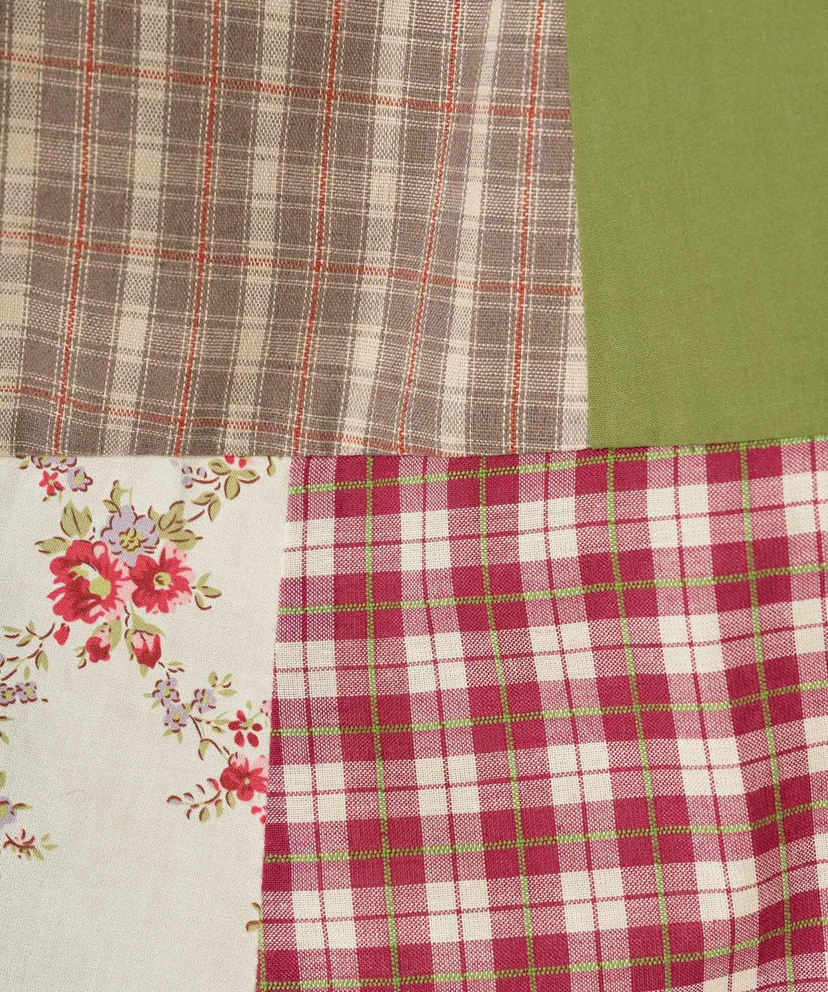 キャミ/ワンピース/パッチワーク/カーキ